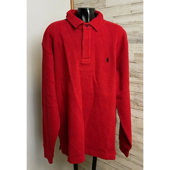 Ralph Lauren Polo Red Pullover Knit Men's XL Classic Fit New Old Stock Vintage - Picture 1 of 6